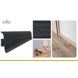 Plinta parchet PVC Smart Flex 575, canal cablu, 250 x 5.5 x 2.2 cm | VILO