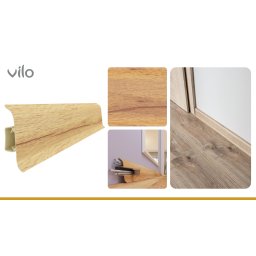 Plinta parchet PVC Smart Flex 559, canal cablu, 250 x 5.5 x 2.2 cm | VILO