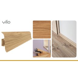 Plinta parchet PVC Smart Flex 597, canal cablu, 250 x 5.5 x 2.2 cm | VILO