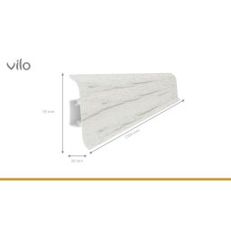 Plinta parchet PVC Smart Flex 597, canal cablu, 250 x 5.5 x 2.2 cm | VILO