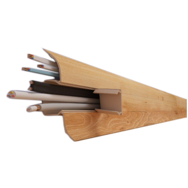 Plinta parchet PVC Smart Flex 597, canal cablu, 250 x 5.5 x 2.2 cm | VILO