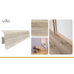 Plinta parchet PVC Smart Flex 5133, canal cablu, 250 x 5.5 x 2.2 cm | VILO