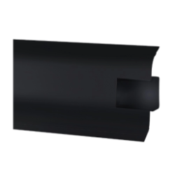 Plinta parchet PVC Smart Flex 517, Neagra, canal cablu, 250 x 5.5 x 2.2 cm