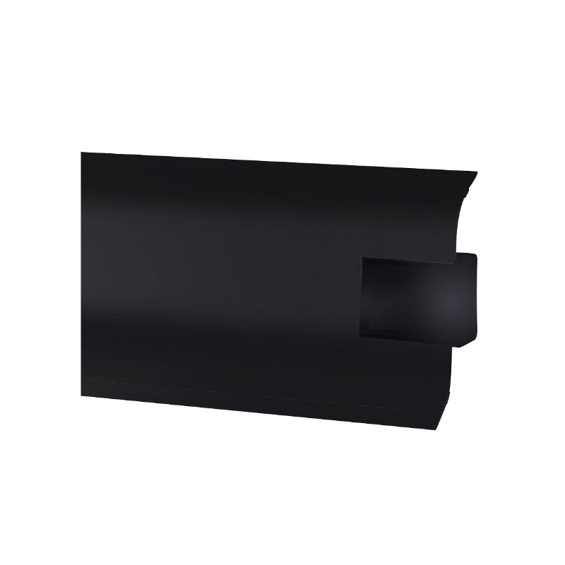 Plinta parchet PVC Smart Flex 517, Neagra, canal cablu, 250 x 5.5 x 2.2 cm