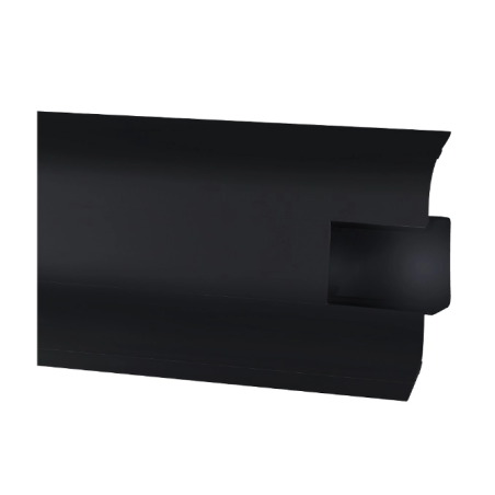 Plinta parchet PVC Smart Flex 517, Neagra, canal cablu, 250 x 5.5 x 2.2 cm