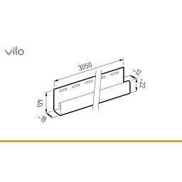J slat SVP-15 Walnut (10pcs.)