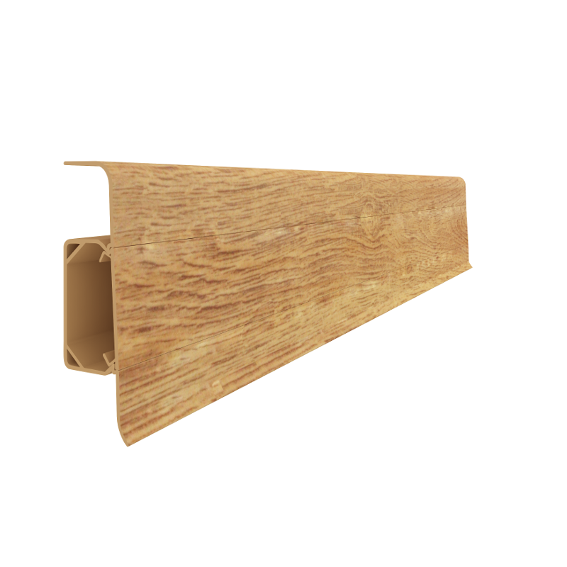Plinta parchet PVC Esquero 608, Stejar Rosu, canal cablu, 250 x 6.6 x 2.2 cm