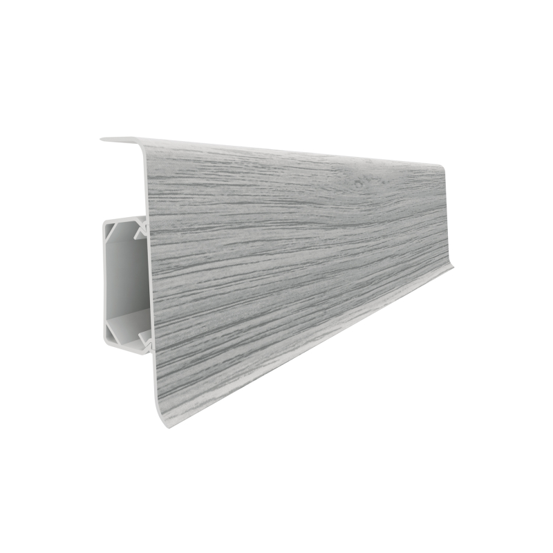 Vilo|Plinta parchet PVC Esquero 620, Stejar gri deschis, canal cablu, 250 x 6.6 x 2.2 cm