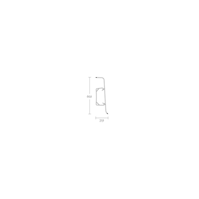Vilo|Plinta parchet PVC Esquero 620, Stejar gri deschis, canal cablu, 250 x 6.6 x 2.2 cm