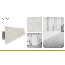 Plinta parchet PVC Esquero 627, canal cablu, 250 x 6.6 x 2.2 cm|Vilo