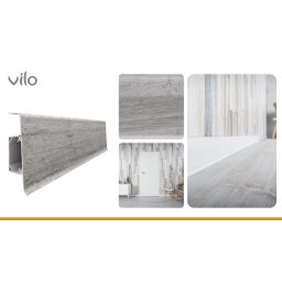 Plinta parchet PVC Esquero 630, canal cablu, 250 x 6.6 x 2.2 cm|Vilo