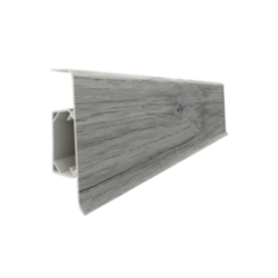 Plinta parchet PVC Esquero 631, Stejar Gri, canal cablu, 250 x 6.6 x 2.2 cm