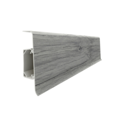 Plinta parchet PVC Esquero 631, Stejar Gri, canal cablu, 250 x 6.6 x 2.2 cm