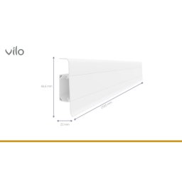 Plinta parchet PVC Esquero 637, canal cablu, 250 x 6.6 x 2.2 cm|Vilo