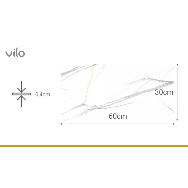 SPC 30x60 CALACATTA WHITE sienų plokštės (13 vnt.)
