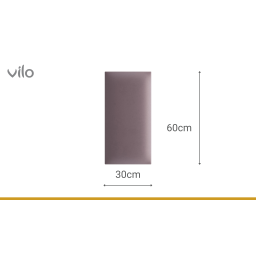 Vilo | Panou tapitat 30X60 cm, Roz Pudra