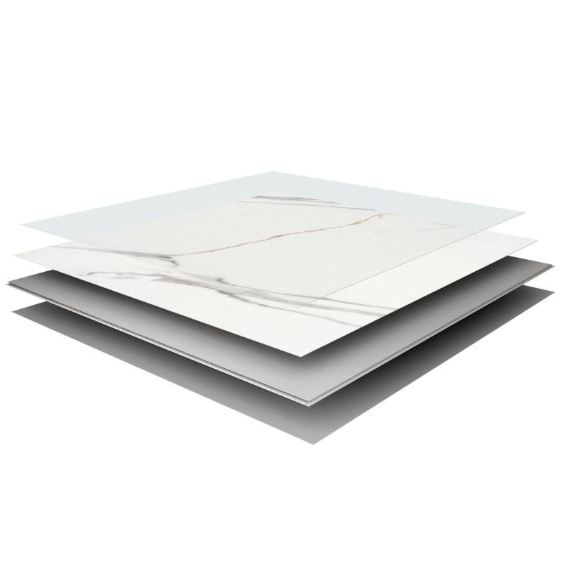 Vilo| Parchet SPC aspect marmura alba 60x60 cm – Elegant si rezistent